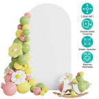 Arch Backdrop Stand Cover White Spandex Fitted Double-Sided Background Covering
