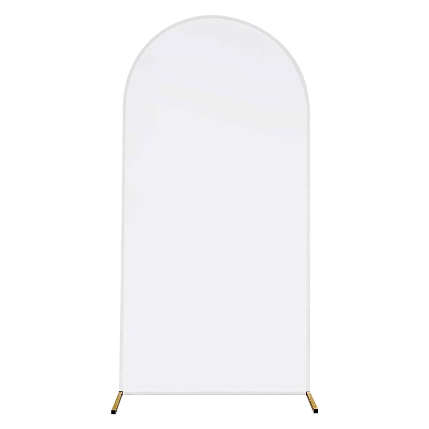 Arch Backdrop Stand Cover White Spandex Fitted Double-Sided Background Covering