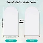 Arch Backdrop Stand Cover White Spandex Fitted Double-Sided Background Covering