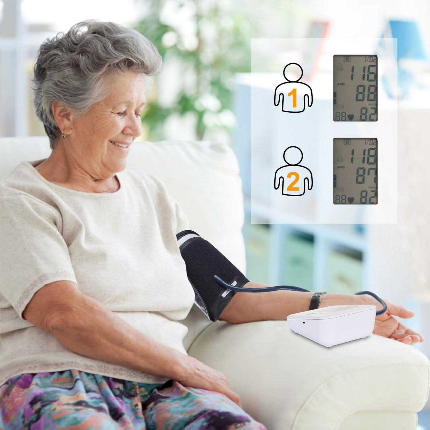 Arm Blood Pressure Monitor with Adjustable Cuff