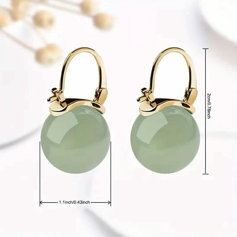 Artificial Jade Temperament Earrings