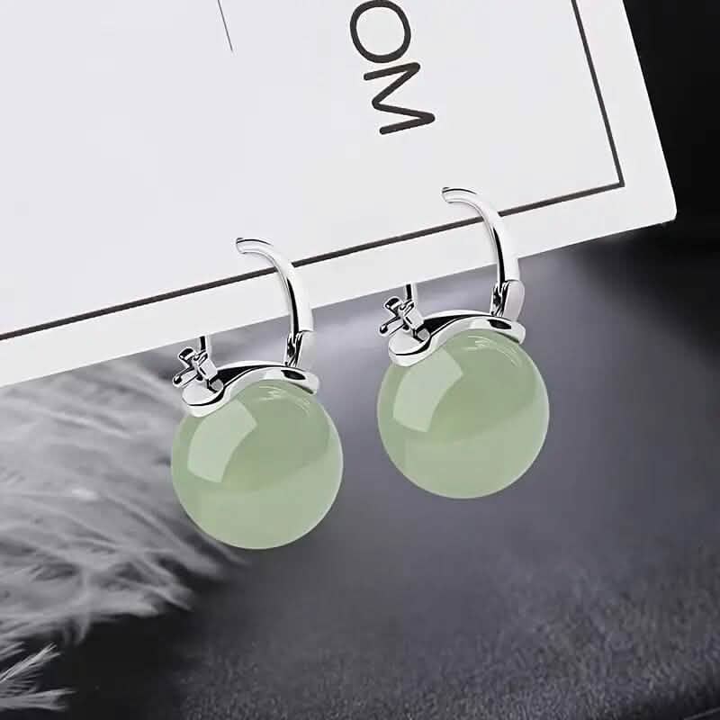 Artificial Jade Temperament Earrings