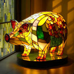 Stained Glass Animal Lamp for Unique Home Decor