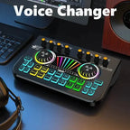 Audio Mixer, Live Sound Card And Audio Interface With DJ Mixer Effects And Voice Changer