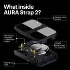 AURA Strap 2 Compatible w Apple Watch (45/49 mm (44/42mm), Coal Black)  (Refurbished)