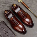 Aurelo Men's Italian Leather Oxford Shoes for Formal Wear