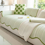 Aurivelle Herringbone Scallop Edge Sofa Cover