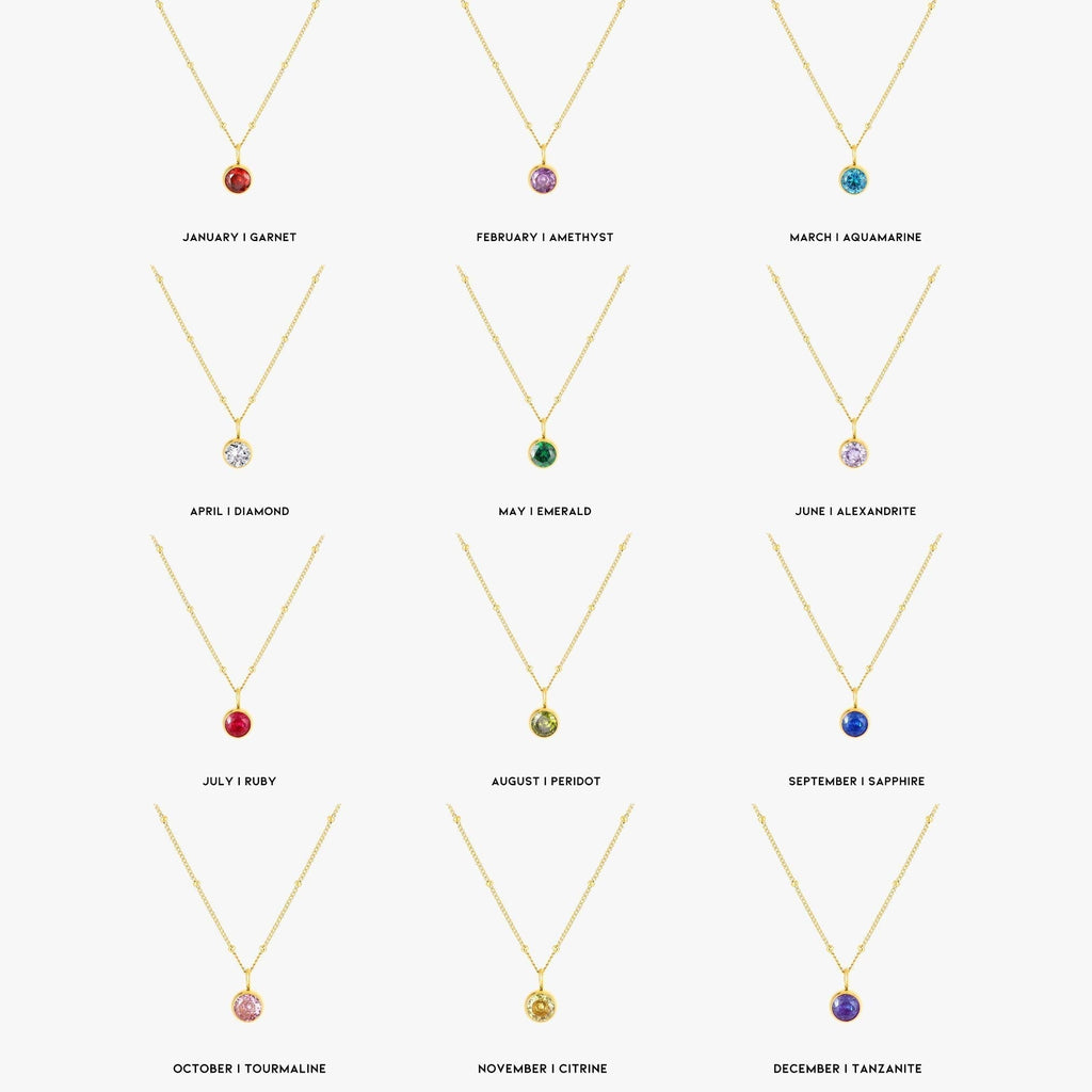Aurora Birthstone Necklace - A Enchanting Connection