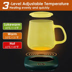 Auto Shut Off USB Coffee Mug Heating Plate with 3 Temperature Setting