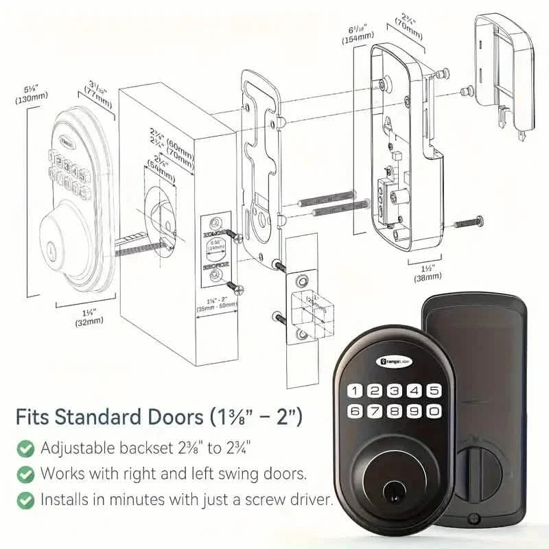 Auto Smart Keypad Door Lock Set