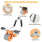 Automatic Rebound Abdominal Wheel Roller for Core Strength with Timer Kneel Pad