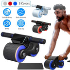 Automatic Rebound Anti-Slip AB Roller Wheel with Knee Pad Holder