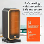 500W Portable Ceramic Space Heater with Safety Tip-Over Protection – Square Design