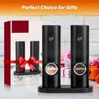 Electric Salt & Pepper Grinder Set – 2 Pack Automatic Spice Mills