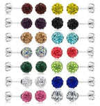 14 Pairs Inspired Swarovski Crystal Ball Earrings Set