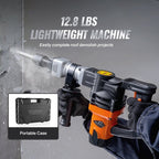 Demolition Jack Hammer Concrete Breaker 1400W Electric Hammer 2 Chisel