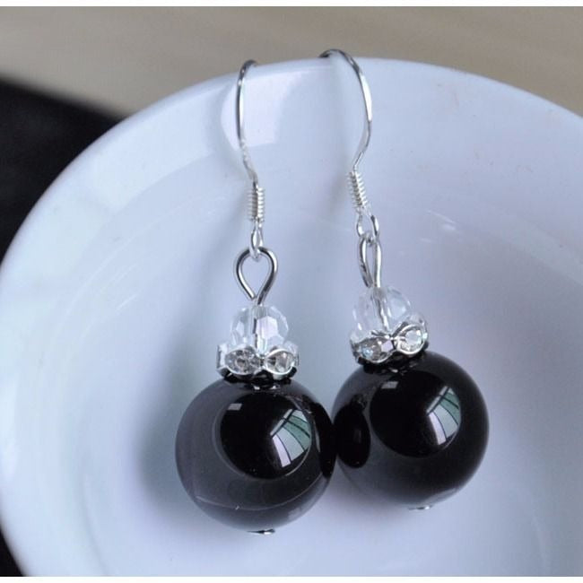 Natural Jadeite Bead Earrings