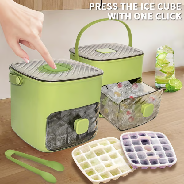 Portable Ice Maker with Lid and Storage Box (48 cubes) (2026 HOT SALE 50K+ SOLD!)