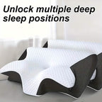 Ergonomic Memory Foam Neck Pillow – Slow Rebound, Back & Side Sleeper