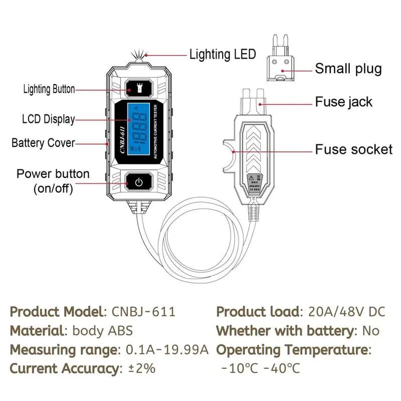 Vehicle Circuit Fault Probe Tester