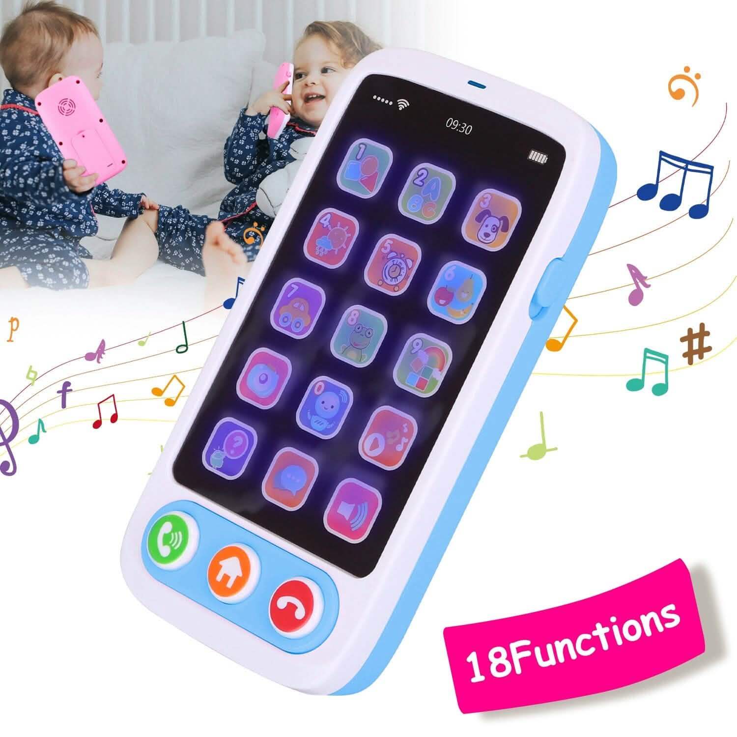 Baby Infant Interactive Educational Phone with Music Light