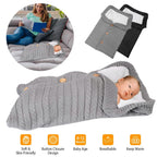 Baby Knit Swaddle Blanket Wrap with Buttons