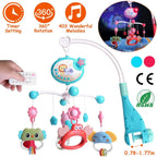 Baby Musical Crib Bed Bell Rotating Mobile Star Projection