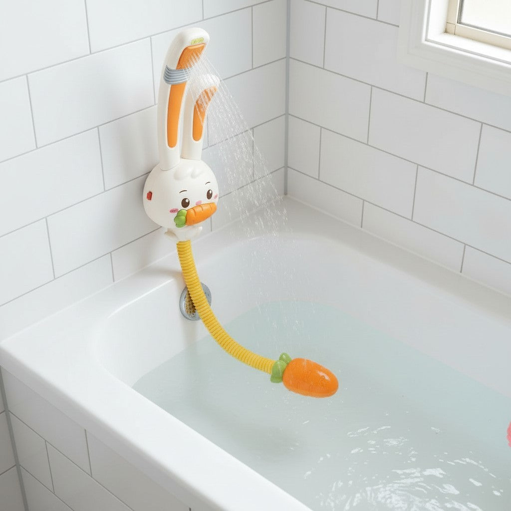 Electric Baby Bath Shower – Bunny with Carrot Spout