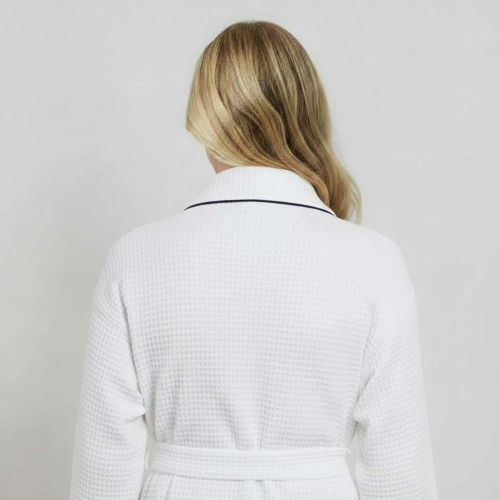 Knee-Length Waffle Robe for Women