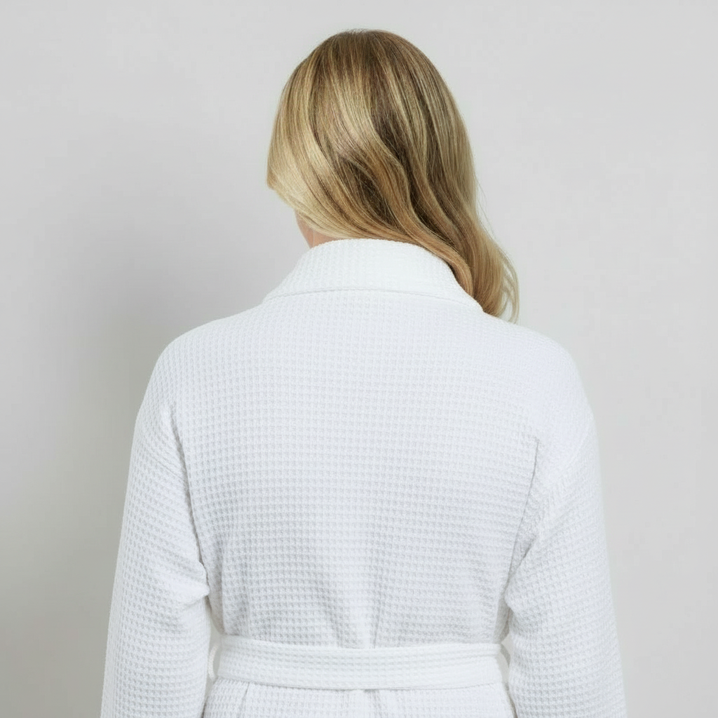 Knee-Length Waffle Robe for Women