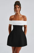 Backless Bow Mini Dress