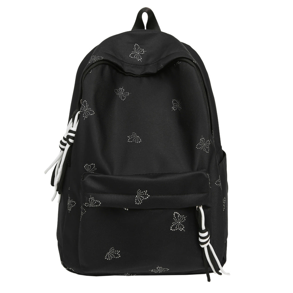 Backpack with Glittering Embellishments