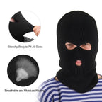 Balaclava Face Mask 3-Hole Knitted Windproof Ski Mask Full Face Cover
