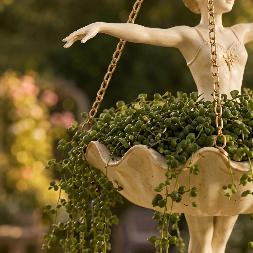 Hanging Ballerina Planter Garden Sculpture