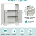 Bathroom Storage Cabinet with Two Doors and Adjustable Shelves