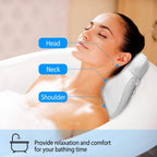 Bathtub Pillow Suction Cup Bath Pillow Air Mesh