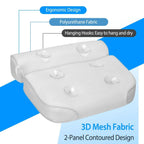 Bathtub Pillow Suction Cup Bath Pillow Air Mesh