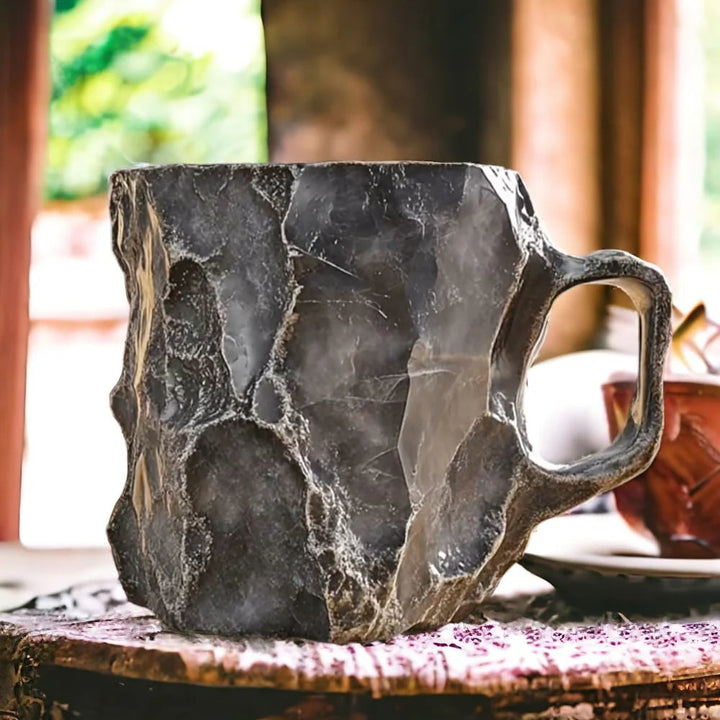 Textured Insulated Microwave-Safe Coffee Mug