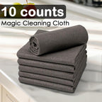 10-Pack Reusable Thickened Microfiber Cleaning Cloths – Streak-Free Magic Wipes for Glass, Windows & Cars