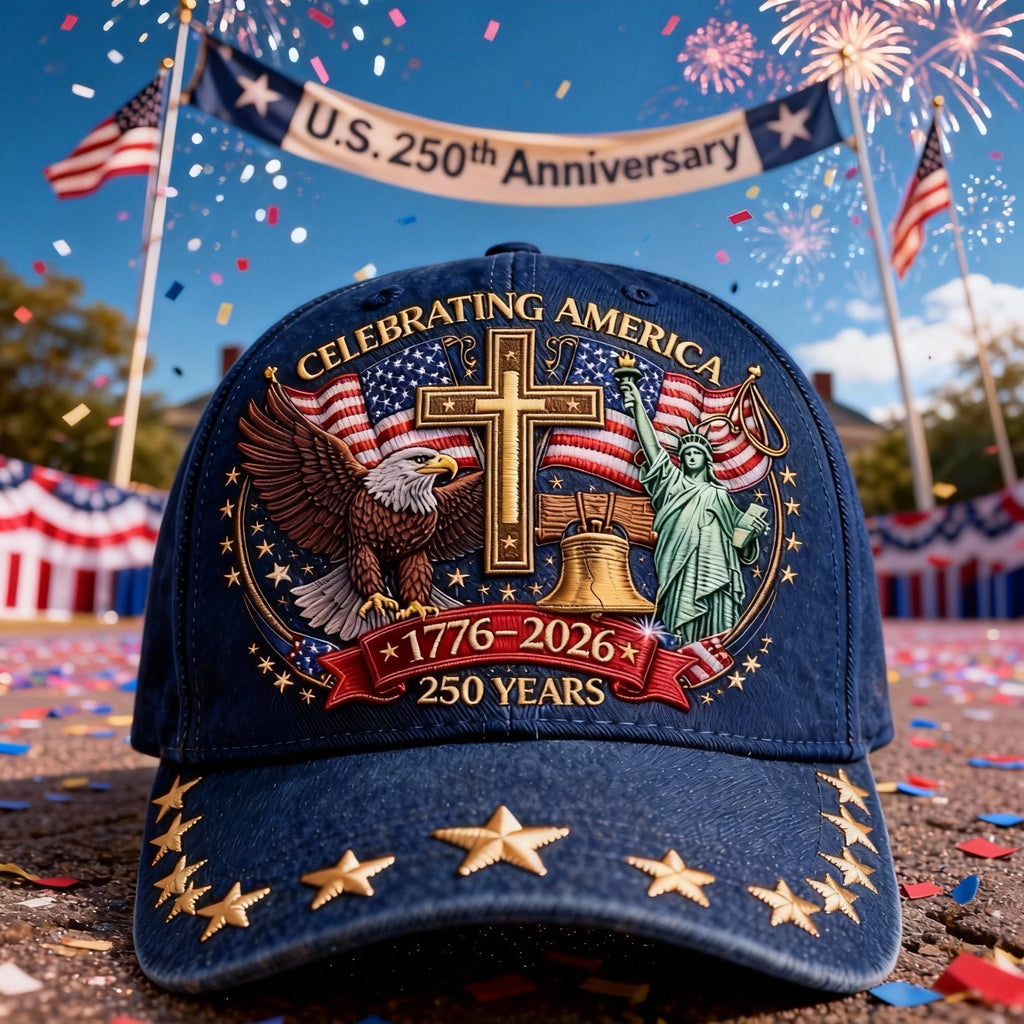 Eagle & Liberty & CrossUnited States 250th Anniversary Hat