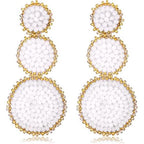 Beaded Drop Earrings Statement Seed Bead Earring