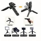 Beginner Video Blogging Kit with a 10-inch Tripod, Phone Holder, and Mini Shotgun Microphone