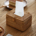 Handwoven Rattan Tissue Cover