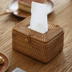 Handwoven Rattan Tissue Cover