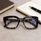 Tortoiseshell Reading Glasses – Blue Light Blocking Oversized Square Readers