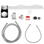 Bidet Attachment Non-Electric Fresh Water Sprayer with Self Cleaning Dual Nozzle