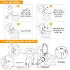 Bidet Attachment Non-Electric Fresh Water Sprayer with Self Cleaning Dual Nozzle