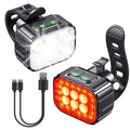 Bike Headlight TailLight IP65 Waterproof Anti-Drop Rechargeable Bicycle Light Set