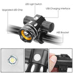 Bike Headlight USB Rechargeable with Bracket