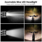 Bike Headlight USB Rechargeable with Bracket